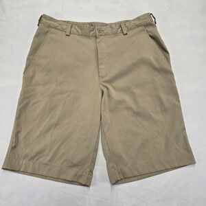Nike Golf Men's Khaki Flat Front Fit‎ Dry Performance Shorts Size 32